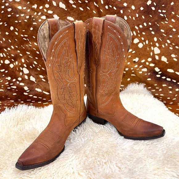 Ariat Shoes - ARIAT HERITAGE X TOE ELASTIC WIDE CALF WESTERN BOOT 8.5/TREASURED TAN/B/MEDIUM